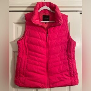 Talbots Vibrant Pink Quilted Vest